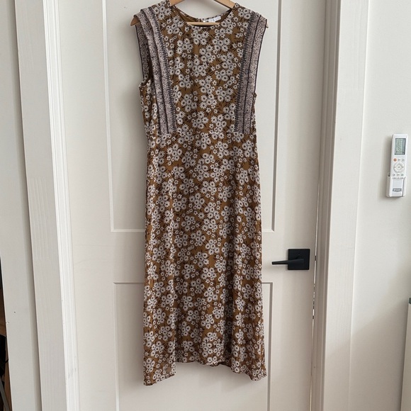 DR2 Brown Floral Midi Dress - Picture 1 of 6